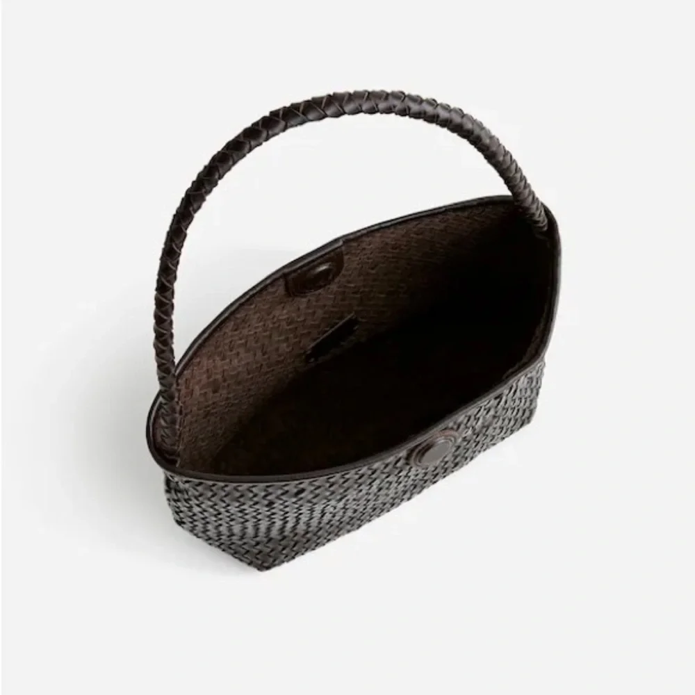 100% leather madewell the signature woven shoulder bag - Picture 2 of 2
